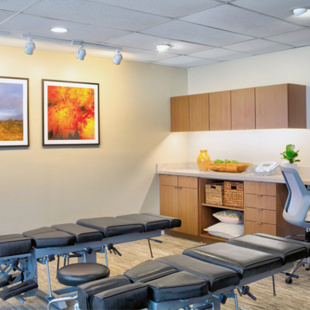 A chiropractic office interior